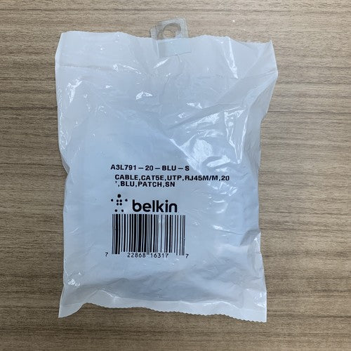 Belkin A3L791-20-BLU S Patch Cable 20ft Length CAT5e RJ45M