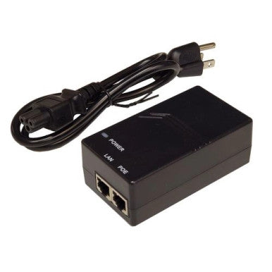 Tycon 100-240VAC Autoranging IN. 48V 24W Gigabit Passive PoE Injector. US Power Cord