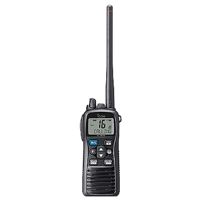 Icom M73 Portable Marine Radio 6W Waterproof IPX8 Slim Loud Audio