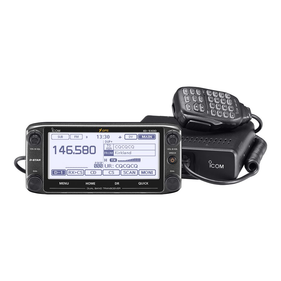 Icom ID-5100A Deluxe Touchscreen 2m/70cm, 50W Mobile w/D-STAR/GPS
