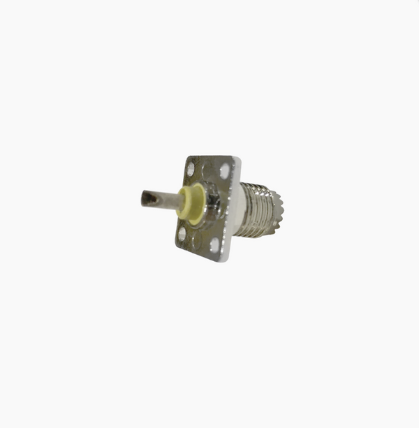 Rf Industries RFU-603-1 3PK Mini UHF Female Panel Mount Connector 4 Hole Flange