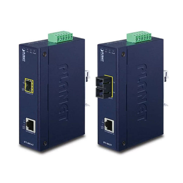 Planet Networking IFT-802T Planet IP30 Industrial 10/100TX to 100FX Media Converter