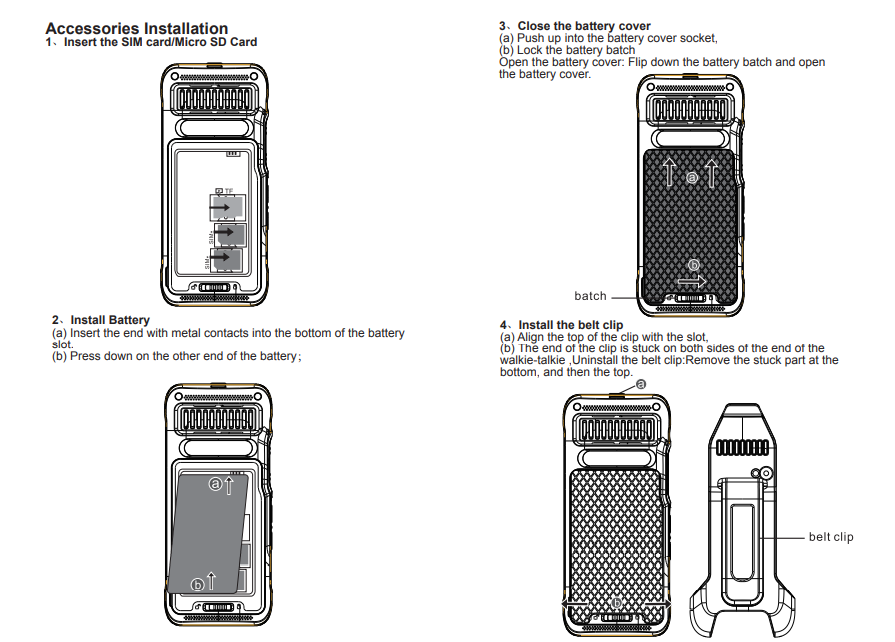 4G LTE PoC Radio with 2.4" Touch Screen 2800 mA Battery Android 3G/4G SMS