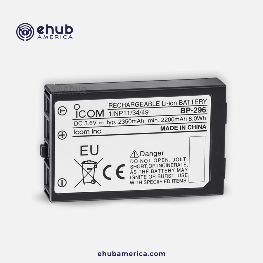 Icom BP-296 Li-ion Battery 2350mAh for M37