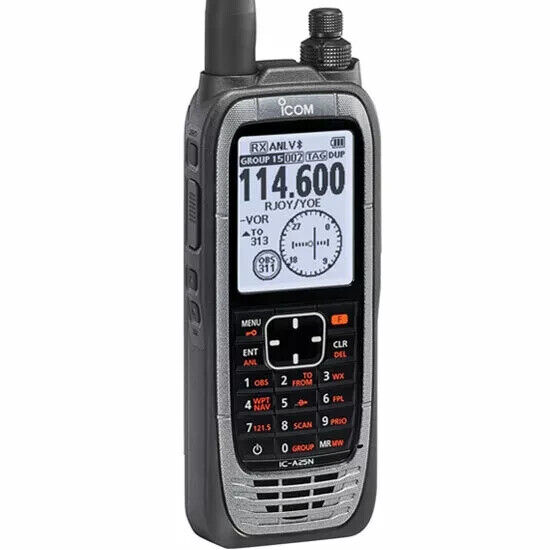 Icom A25N 76 USA VHF Airband NAV/COM Transceiver GPS Bluetooth 6W