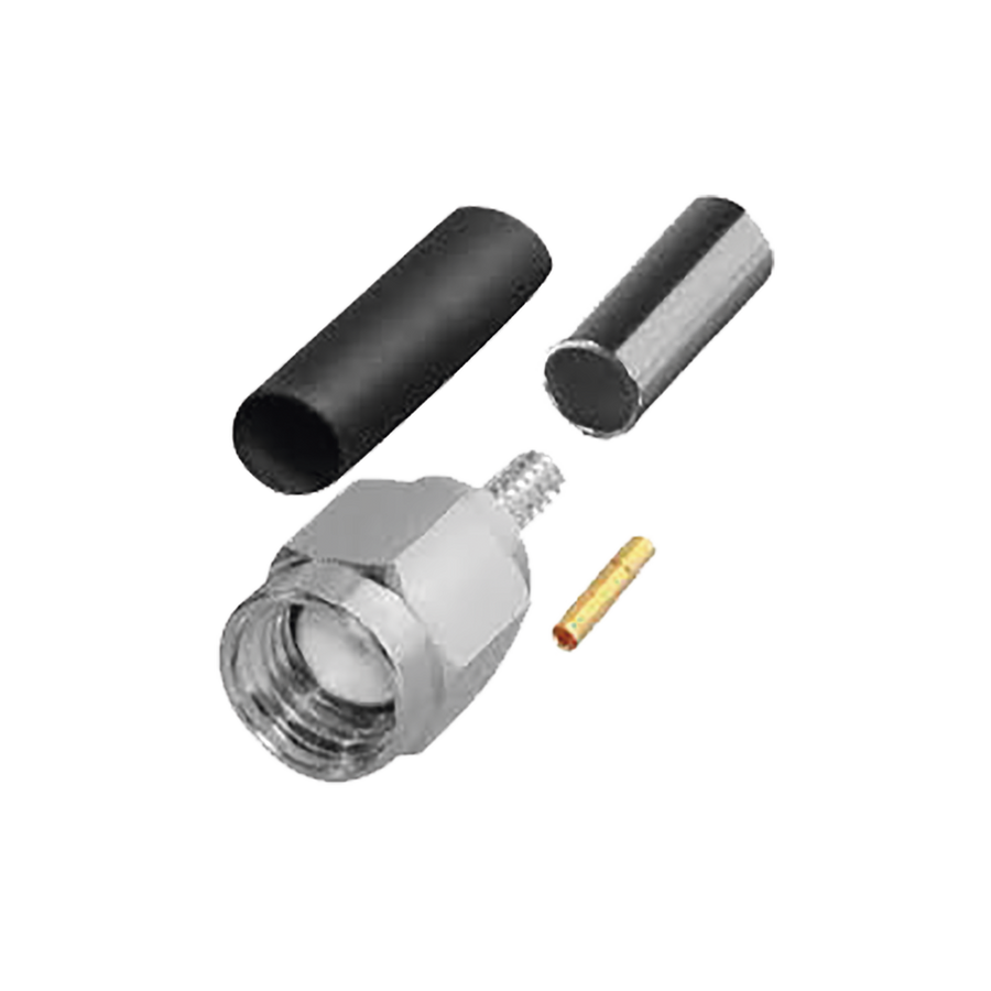RF Industries RP-3000-B (3-Pack) Reverse Polarity SMA Male Crimp Connector