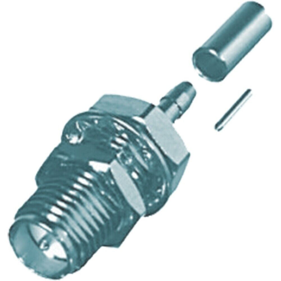 RF Industries RSA-3252-B (3-Pack) SMA Female Bulkhead RF Connector RG174