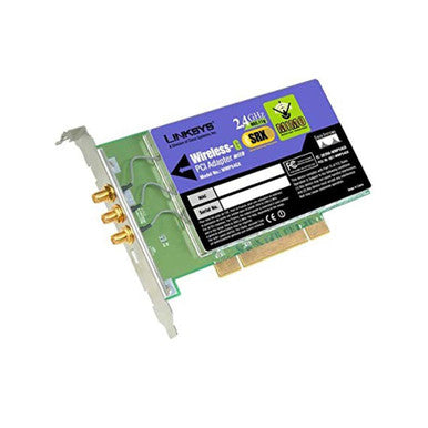 Linksys WMP54GX Wireless G PCI Adapter 108 Mbps Wireless-N Technology for Desktop PCs