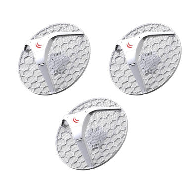 Mikrotik LHG 5 RBLHG-5nD 3-UNITS Light Head Grid 5GHz CPE integrated 24.5dBi Grid Antenna (US version)