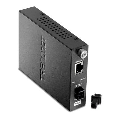 TrendNet TFC-1000S10D5 Bi-Directional Single-Fiber Media Converter 1000Base-T to 1000Base-FX 10km Range SC Connector Full-Duplex Auto-Negotiation
