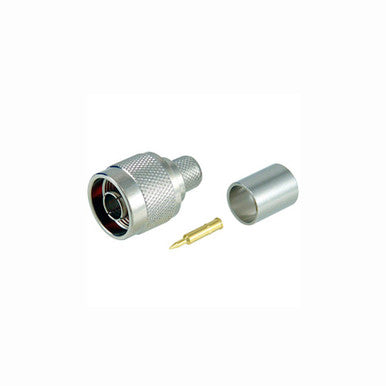 L-Com ANM-1406 Type N Male Crimp connector compatible with RG8, WBC-400, LMR-400 and CA-400 cable