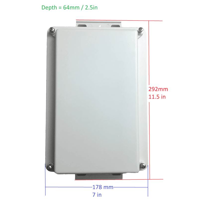 Tycon ENC-SW-8x5 Weatherproof PoE Switch Enclosure IP65 Wall/Pole Mount