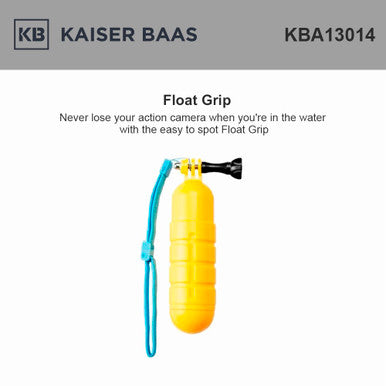 Kaiser Baas Action Camera spot Float Grip KBA13014 bright yellow floating hand grip for Action Cameras