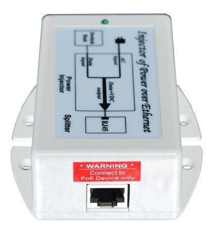 Tycon 100-240VAC Autoranging IN. 48V 16W 802.3af Gigabit PoE Injector. Surge Protected. US Power Cord