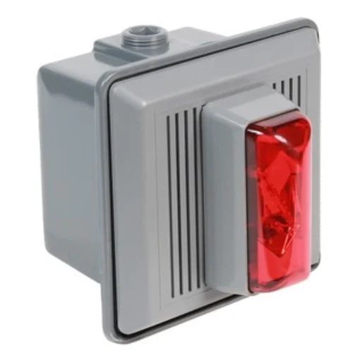 Edwards 868STRR-AQ Horn Strobe, Surface Mount, Red Lens
