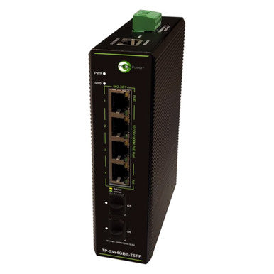 Tycon TP-SW4GBT-2SFP Managed PoE++ Industrial Switch 4x 90W PoE 2x 2.5G SFP Layer 2+ 360W Total Power