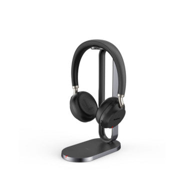 Yealink BH72-BLK-UC Bluetooth Wireless Business Headset Retractable Microphone Dual-Sided Busylight 40hrs Battery Life Qi Wireless Charging