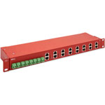 9dot 8INJ 1U Gigabit PoE 8 ports Injector, 8x PoE independent circuits in one unit with short circuit and surge protection, 150W typ per port. For configuration of each port a GigaKey hardware key is needed