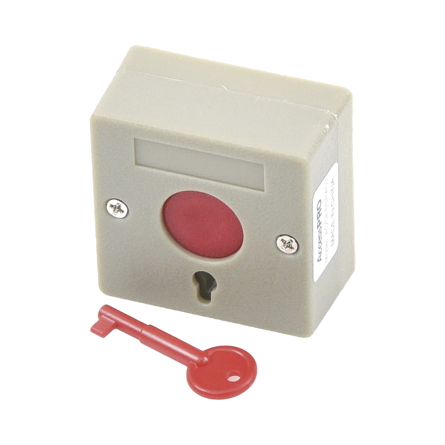 Accesspro ACCESSPA53 Fireproof Panic Button / Reset with Key / Compact Design for Easy Installation