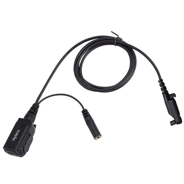 Hytera ACN-01 PTT & MIC Cable used with receive-only earpiece