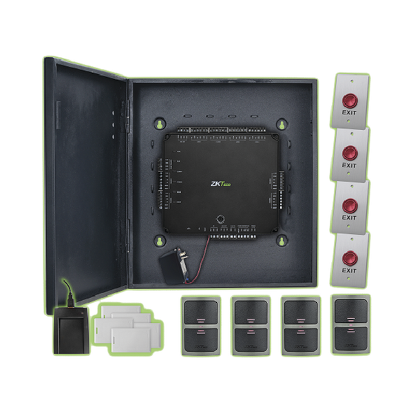 Zkteco ATLAS-400-KIT-US ATLAS400 4 Door Kit / 5,000 Users / 10,000 Events / PoE / No Software Required