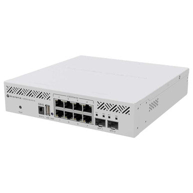MikroTik CRS310-8G+2S+IN 8x2.5G 2x10G SFP+ Layer 3 Managed Switch Compact Fan-Cooled DC Power