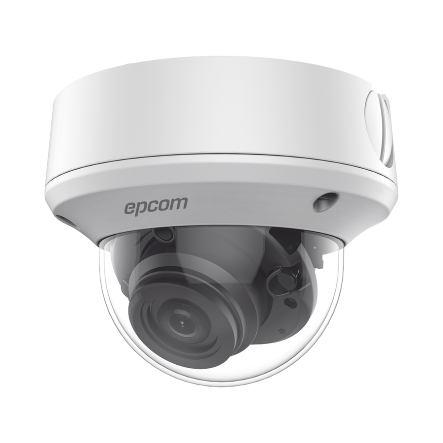 Epcom Professional D50-TURBO-G2ZW Dome 5MP TURBOHD / Mot. Lens. 2.7 - 13.5 mm / IR EXIR up to 40 mts / IP67 / IK 10 / dWDR / 4 Technologies (TVI / AHD / CVI / CVBS)