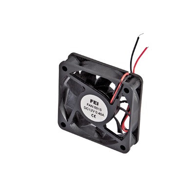 Txpro FAN-602512 12 Vcc, Squared Axial Tube Anti-condensation Fan, 60x60x25 mm, 4390 RPM, 1.8 W, 0.15 A, 25.0 CFM, 2 Wire Leads, Sealed Sleeve.