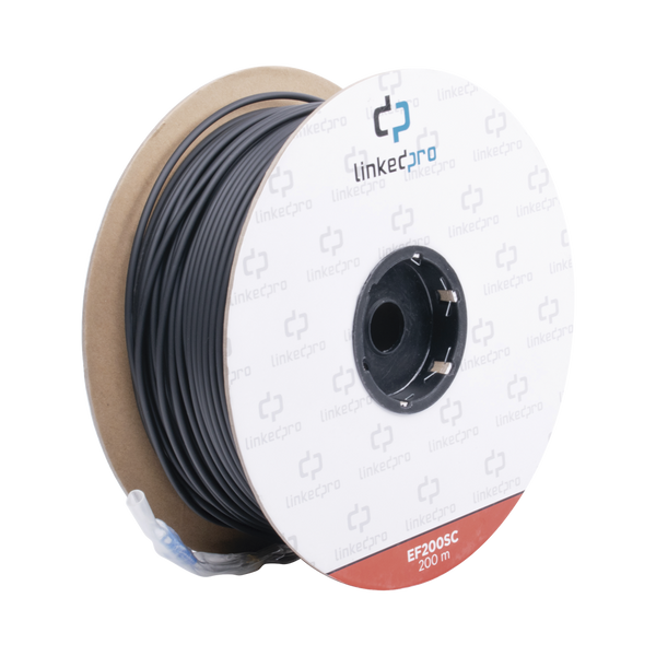 Linkedpro EF-200-SC 656 ft (200 m) Single-Mode Fiber Optic Cable Drum / SC-SC Duplex Connectors