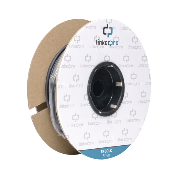 Linkedpro EF-50-LC 164 ft (50 m) Single-Mode Fiber Optic Duplex LC-to-LC Patch Cable - Drum Reel