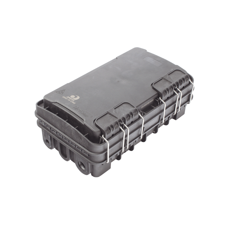 Fiberhome FDP-420E-8 Fiber Distribution Box Light version, 24 Splices, IP65, Black, with 8 SC/APC adaptors