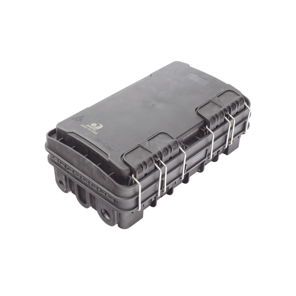 Fiberhome FDP-420E-8 Fiber Distribution Box Light version, 24 Splices, IP65, Black, with 8 SC/APC adaptors