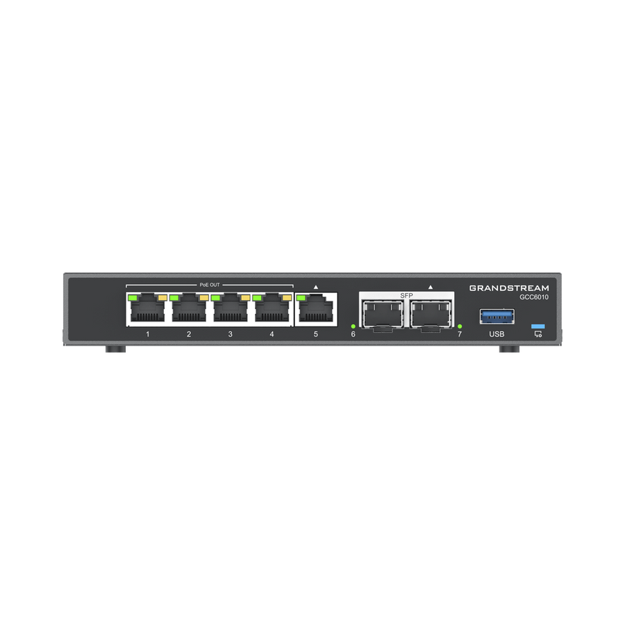Grandstream GCC6010 UC + Networking Convergence Solutions, 4 in 1: Firewall, Router, PBX IP and PoE Switch