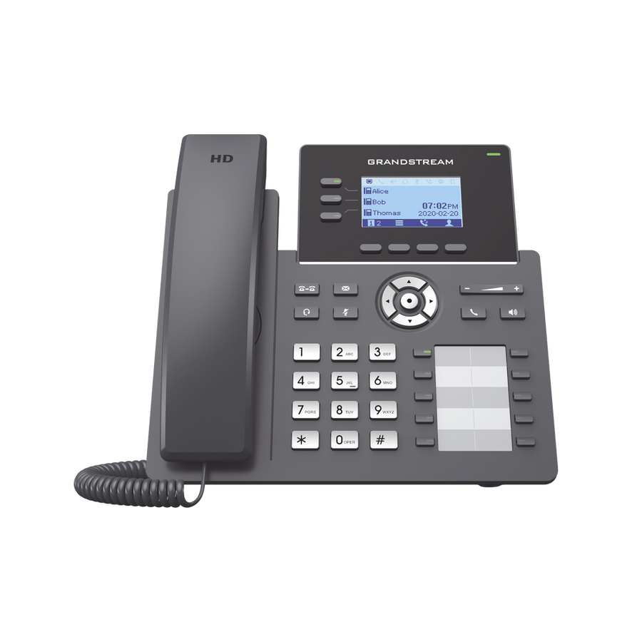 Grandstream GRP2604P IP Phone Carrier-Grade, 3 lines, 6 SIP accounts, BLF, PoE Gigabit ports, codec Opus, IPV4/IPV6
