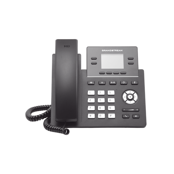 Grandstream GRP-2612P Operator-grade IP phone, 4 SIP lines with 2 accounts, 2.4" color display, PoE, Opus codec, IPV4/IPV6 with cloud management via GDMS.