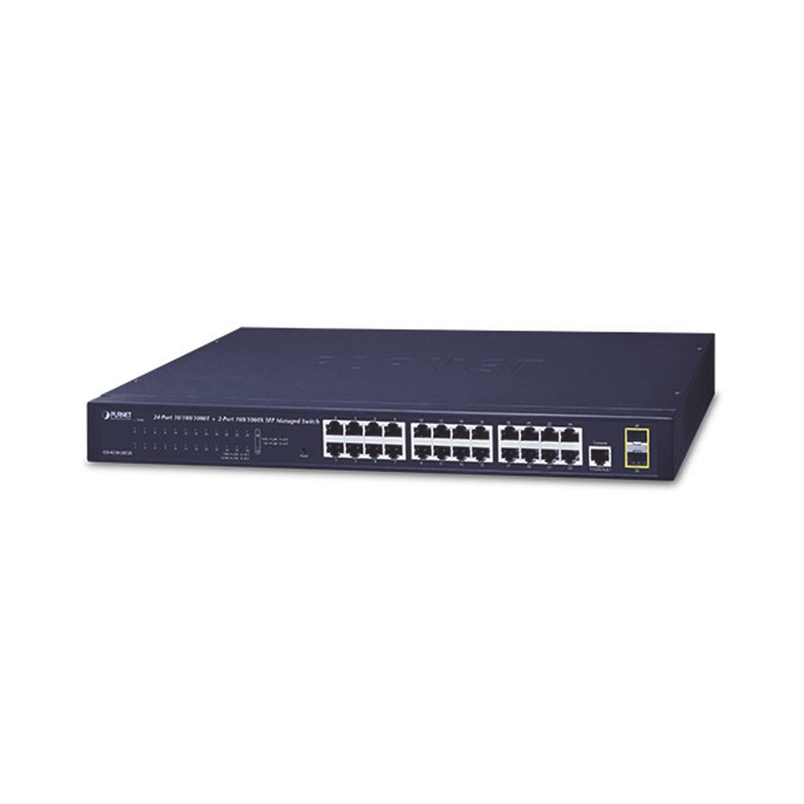 Planet GS-4210-24T2S 24-Port Gigabit 10/100/1000T Layer 2 Managed Switch, 2 SFP 100/1000X Ports, Ethernet Console Interface
