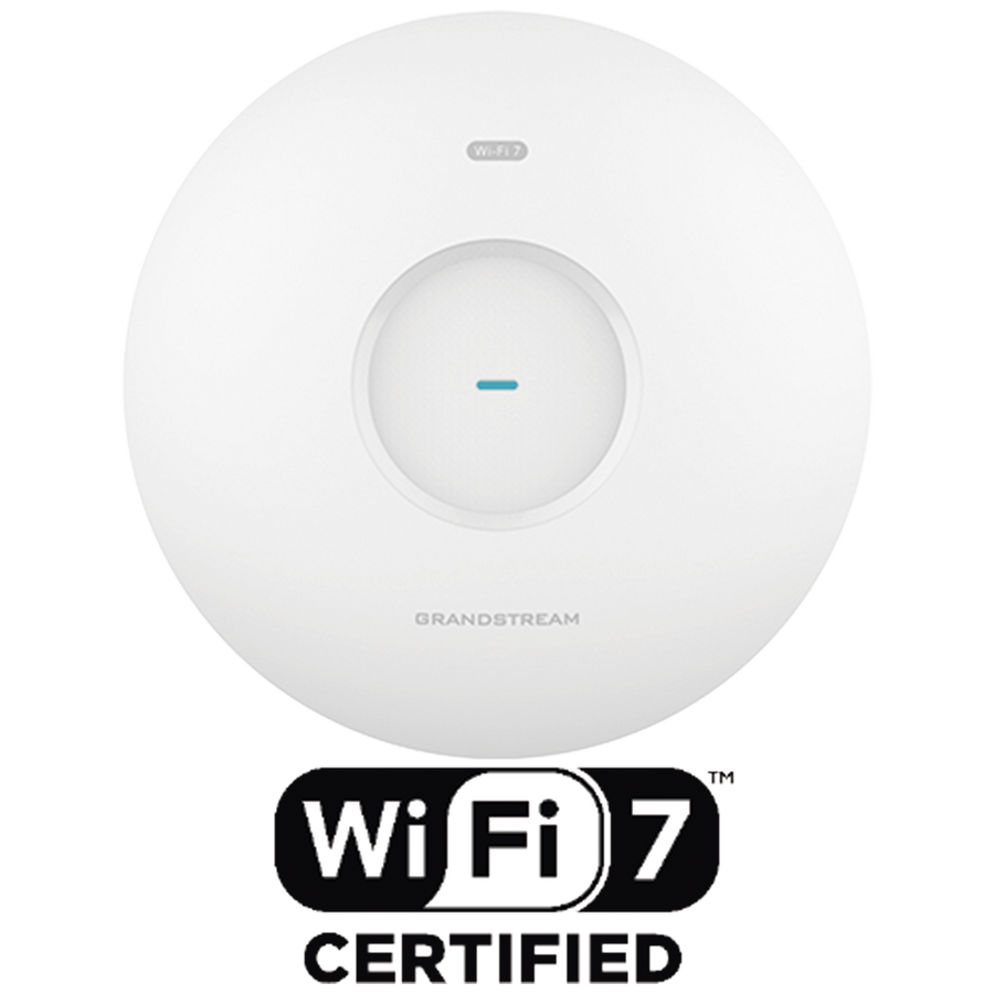 Grandstream GWN7670 Wi-Fi 7 Access Point / 3.6 Gbps / Dual-Band 2x2:2 MIMO / MLO / 4KQAM / MRU / Preamble Puncturing / 256 Concurrent Clients / 2 x 2.5G PoE+ Ports / 175m Coverage / BLE 5.3 / Integrated Management