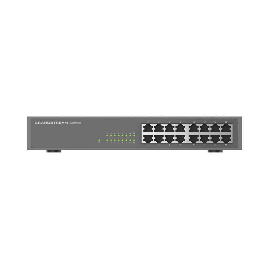 Grandstream GWN7702 Unmanaged Gigabit Switch / 16 Ports 10/100/1000 Mbps