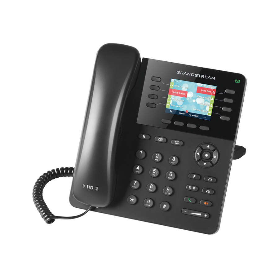 Grandstream GXP-2135 Enterprise IP Phone GXP2135 / 8 Lines / 4 SIP Accounts / 2.8 Inch Color LCD Display / HD Audio / 32 BLF Keys / Dual Gigabit Ethernet / Integrated PoE / Bluetooth / UCM Series Compatible