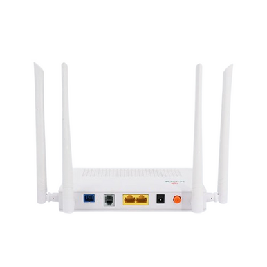Vsol WHITE BOX V-Sol - Fiber ONU GPON/EPON HYBRID 2 GE + 1POTS + 2 WIFI, Unbranded White Case UPC