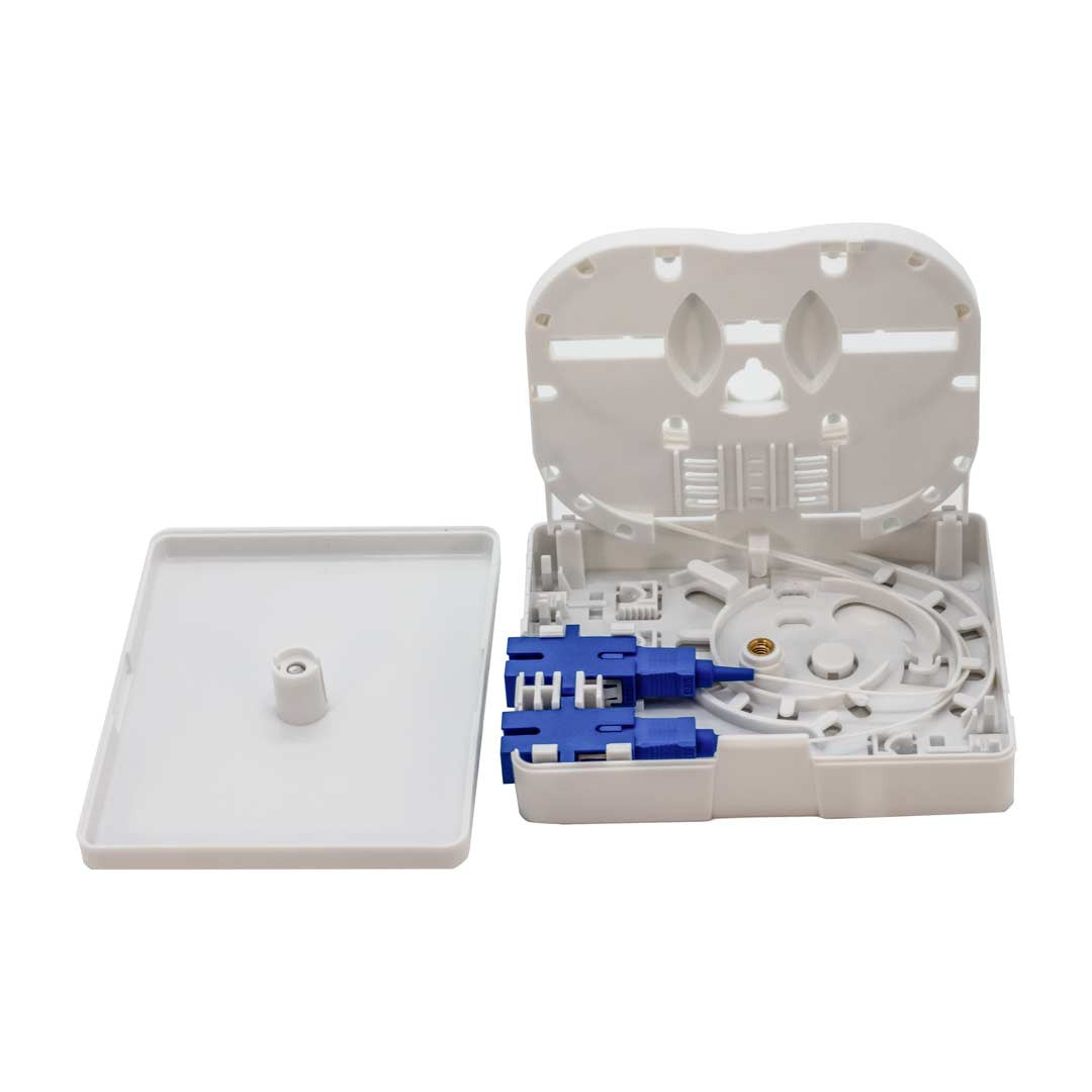 Iuron Fiber Optic Distribution Box DT44Q 2 Core with 1x2 Mini PLC Splitters SC/UPC