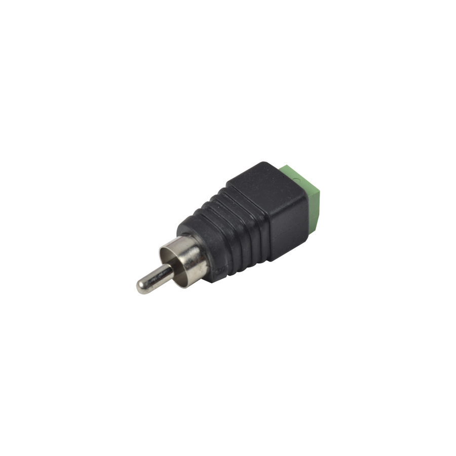 Epcom Powerline JR-R591 RCA MALE Adapter Jack Type Polarized / Screw Type Terminals / Polarized (+/-) / RECOMMENDED for Video and AUDIO in 2-Wire Video Surveillance Systems