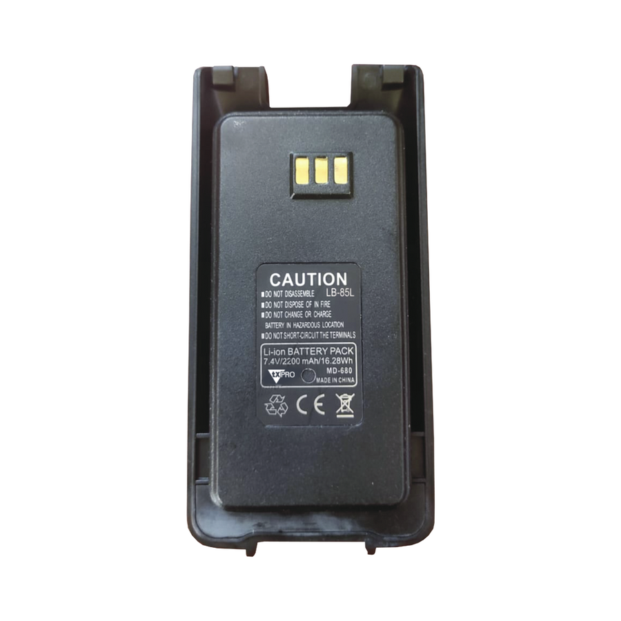 Txpro LB85L Li-Ion Battery 7.4 V @ 2200 mAh for Handheld Radios TX680