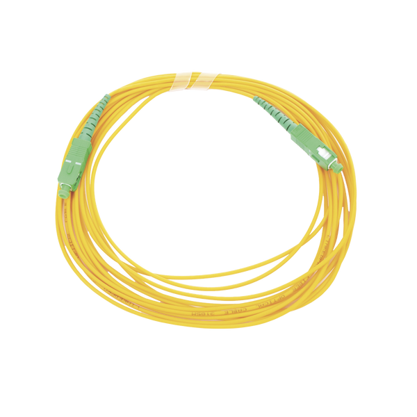 Linkedpro LP-FO-SCA-SCA-05 Single-Mode Fiber Optic Jumper SC/APC - SC/APC Simplex, Yellow, 16.4 ft 5 meters