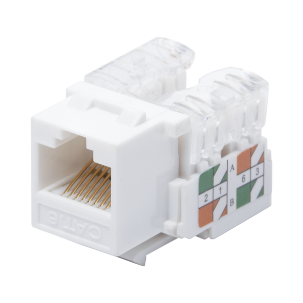 Linkedpro LP-KJ-601-WH Module Jack Keystone for faceplate Cat6 with 110 (Punchdown) - White Color