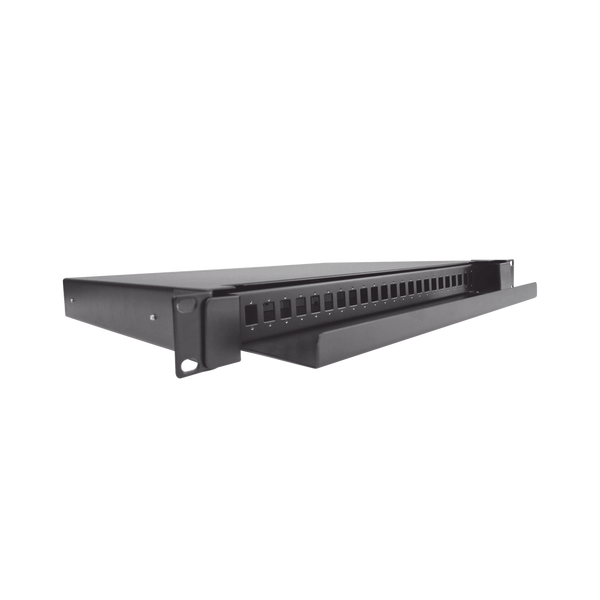 Linkedpro LP-ODF-8002 Fiber Optic Distributor, empty, 19in, Accepts 24 Adapters "LC Duplex" or "LC Simplex" or 24 "SC" Simplex, 1U