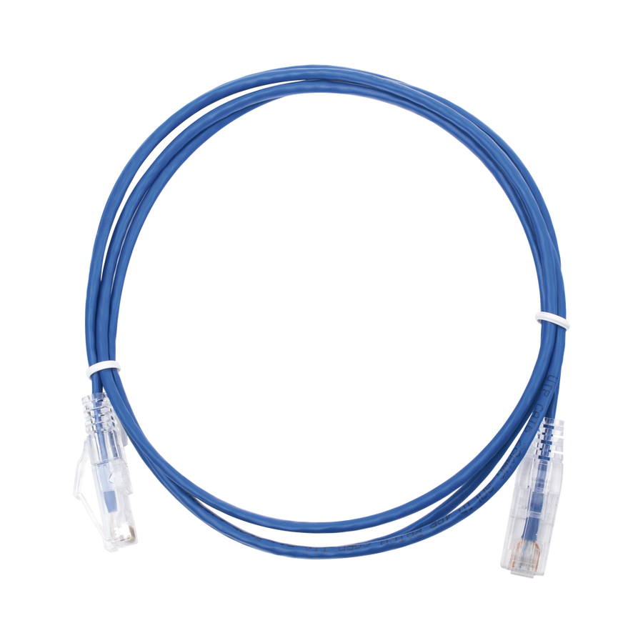 Linkedpro LP-UT6-150-BU28 Slim Patch Cord UTP Cat6 5 ft Blue 28 AWG