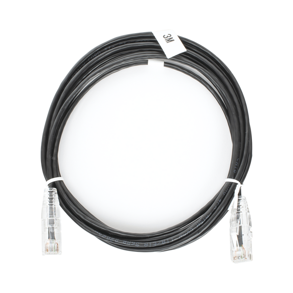 Linkedpro LP-UT6-300-BK-28 Slim Patch Cord UTP Cat6 10 ft Black 28 AWG
