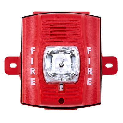 System Sensor P2R-K Red 2-wire Outdoor Horn Strobe with Selectable Strobe Settings