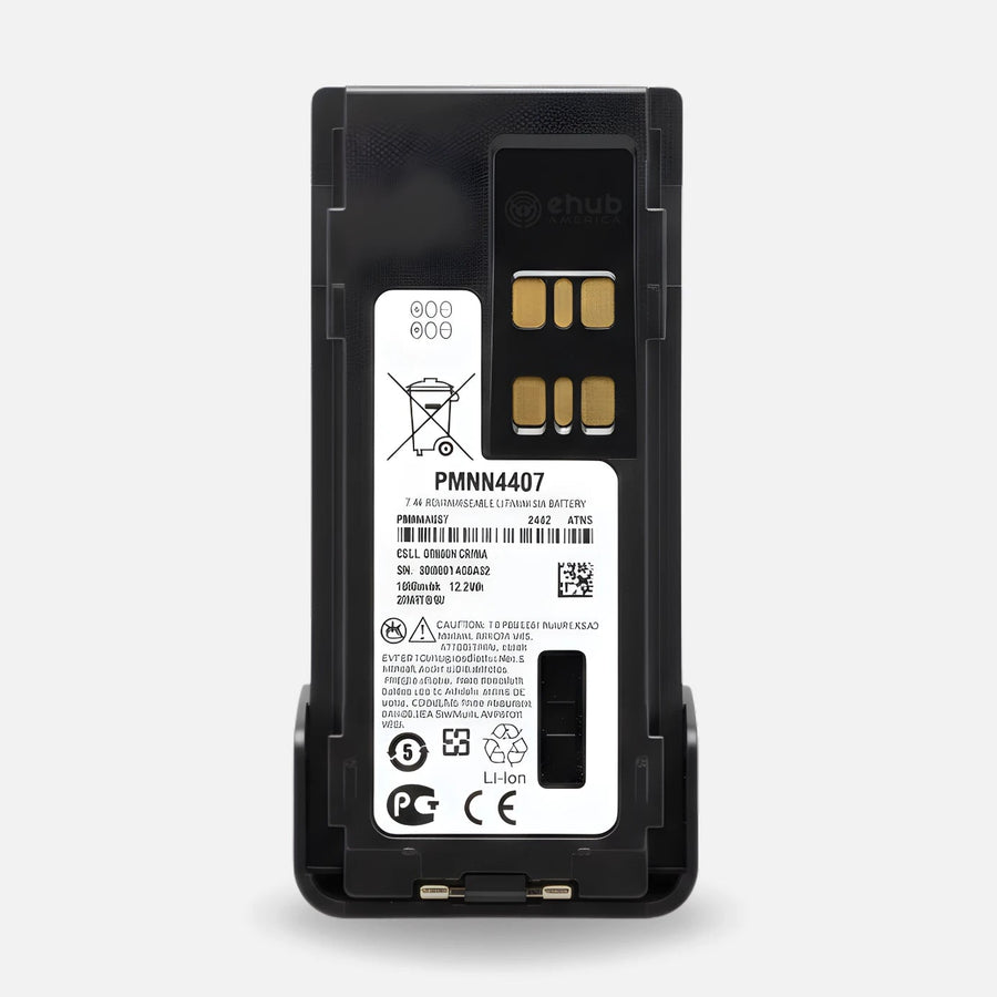 Motorola PMNN4407-R EhubAmerica Replacement Battery +Belt Clip PMNN4407 XPR3300 XPR3500 XPR7550